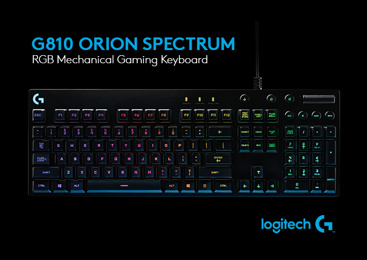 Logitech announces G810 Orion Spectrum RGB Mechanical Gaming Keyboard