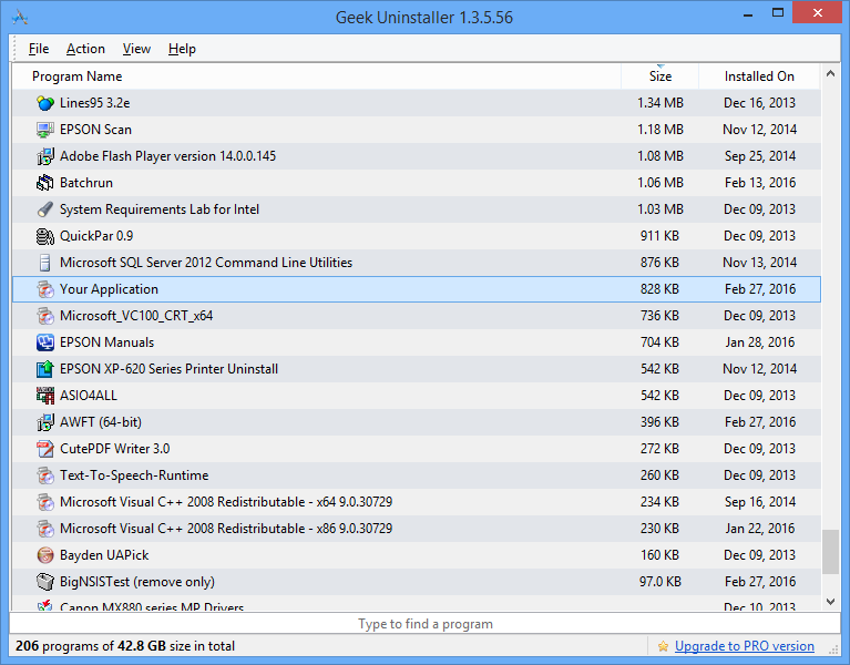 Programs found. Geek Uninstaller. "Geek Uninstaller Pro" Portable. Geek Uninstaller free. Программа Batchrun.