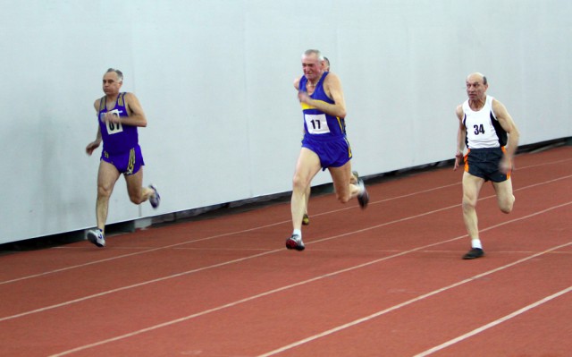 Old men running racing competing competition