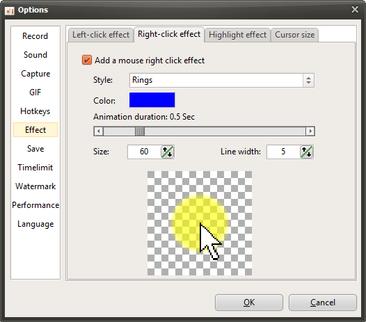 screen recorder with mouse click effect