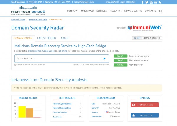 Domain Security Radar