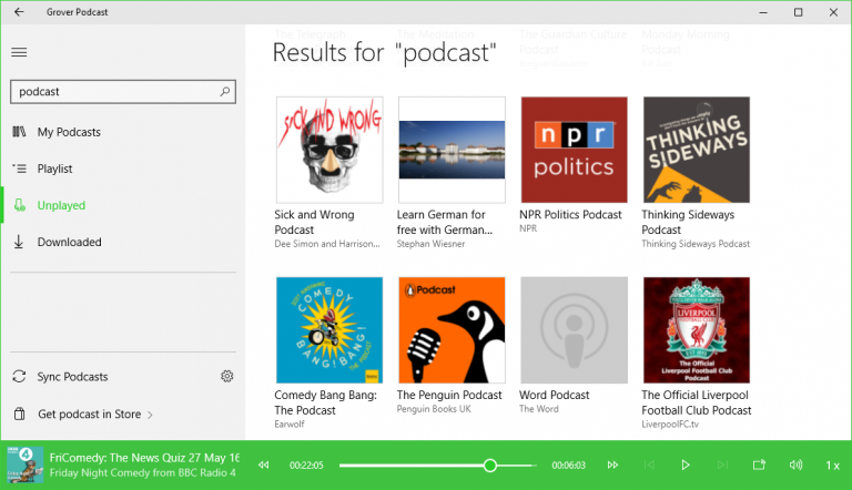 free podcast player for windows 10