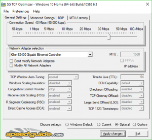 Speed up your internet connection with SpeedGuide.net TCP ...