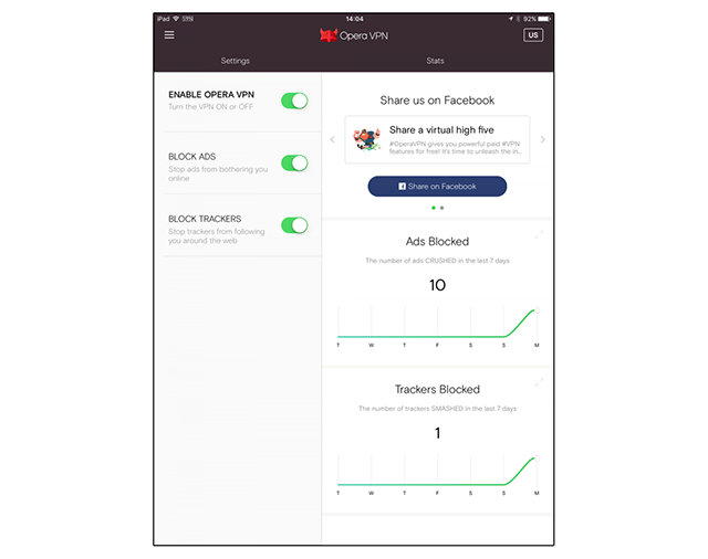 opera vpn iphone