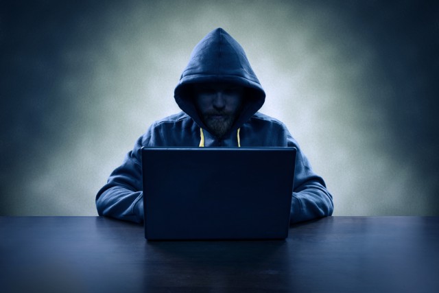 Hacker desk laptop hoodie hacking hooded