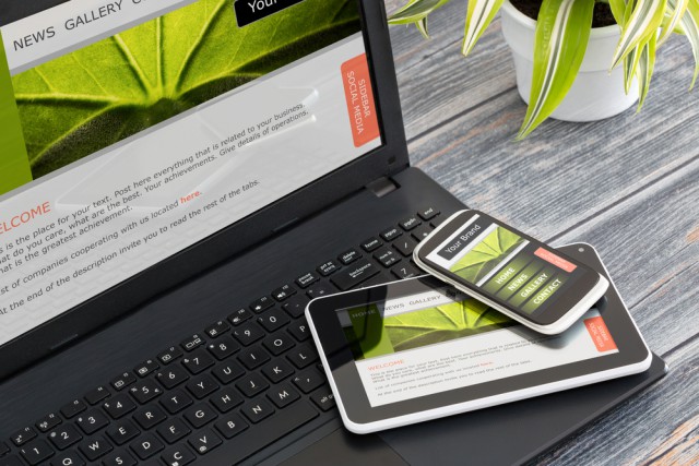 Responsive website webpage web design laptop tablet smartphone