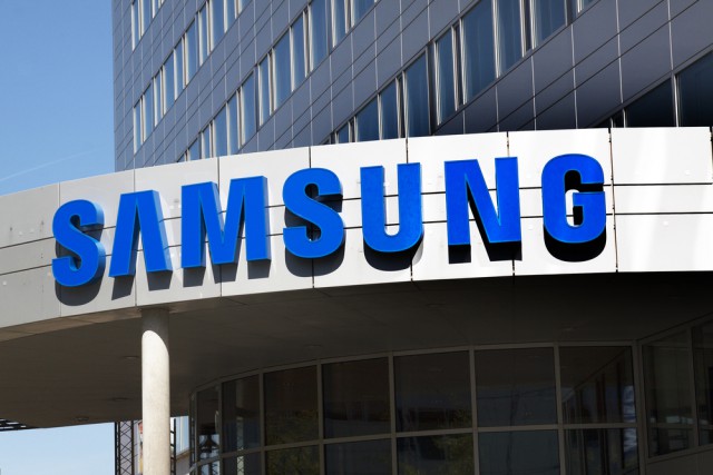 Samsung logo building