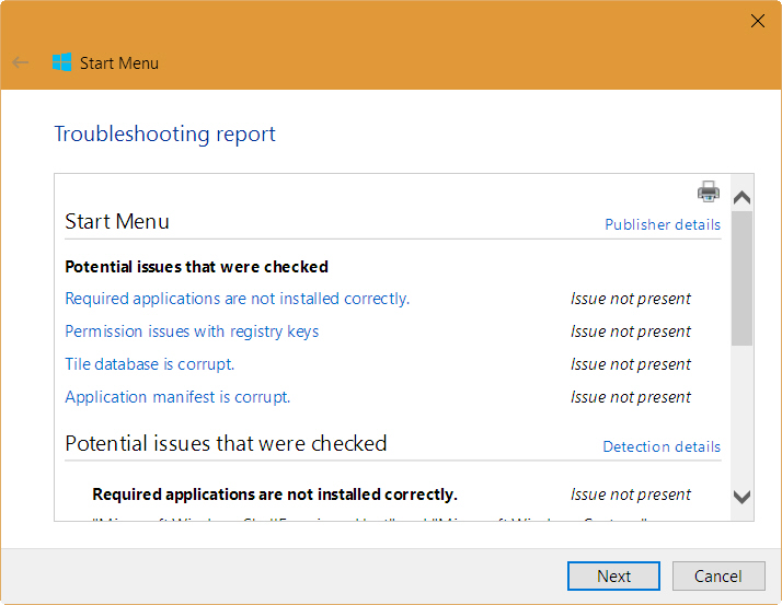 troubleshooting report