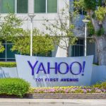 Yahoo sign logo building