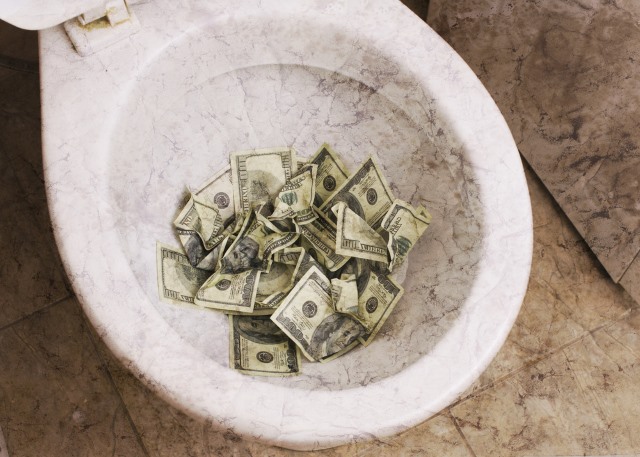 money-in-toilet