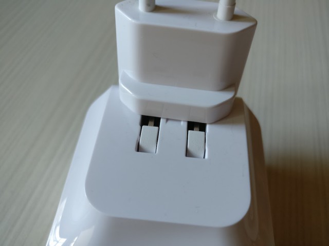 Slide the travel adapter and you are ready to go