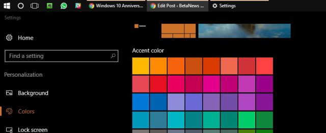 Windows 10 Anniversary Update Dark Theme black title bar