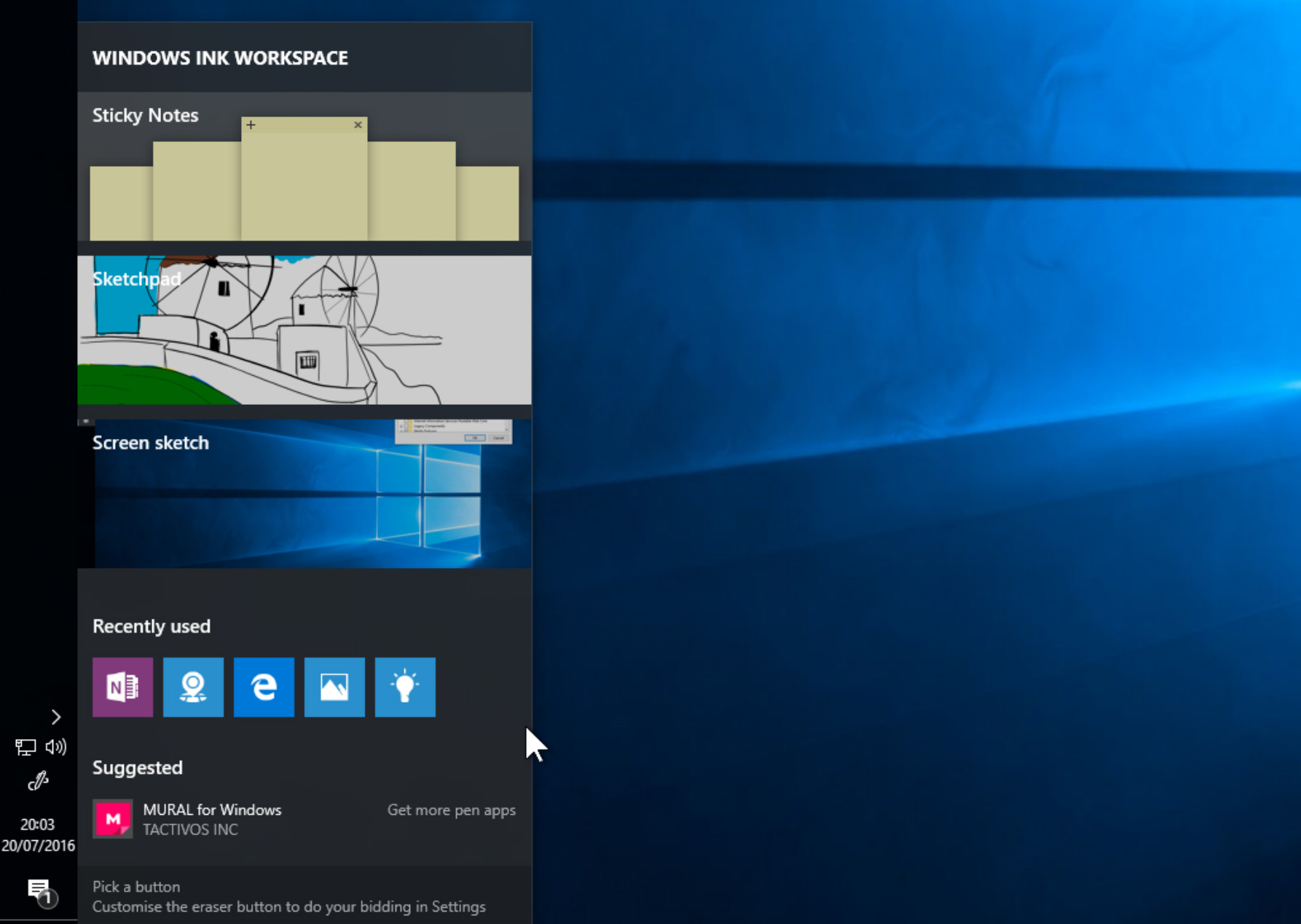 Windows ink мешает планшету