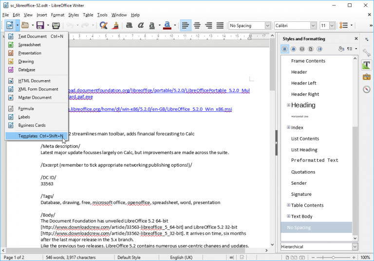 LibreOffice adds financial forecasting to Calc, streamlines main toolbar