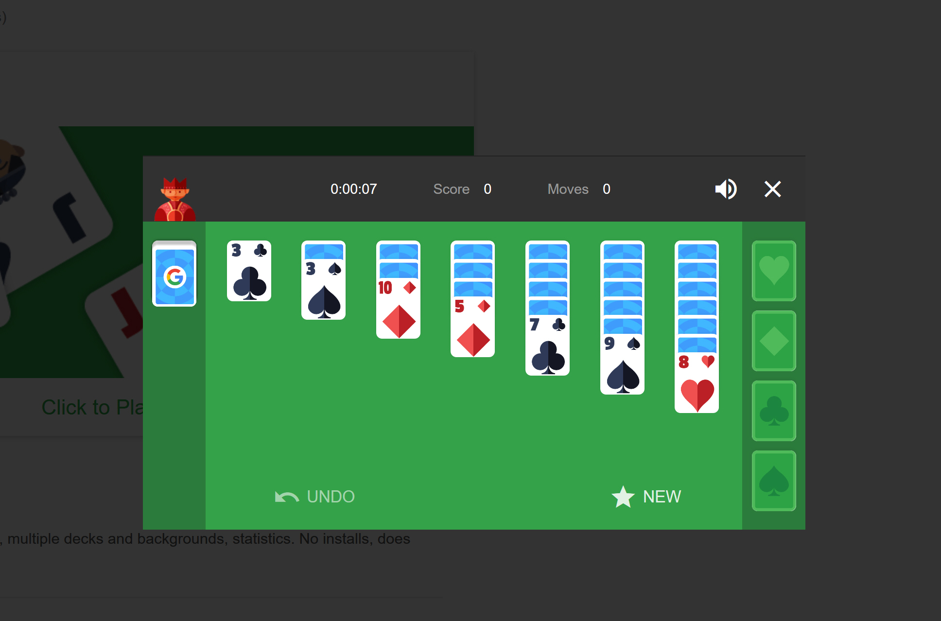 google solitaire free games