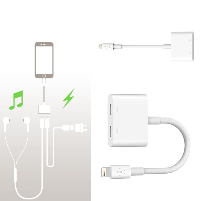 Belkin 3.5 mm audio and charge adapter for online iphone