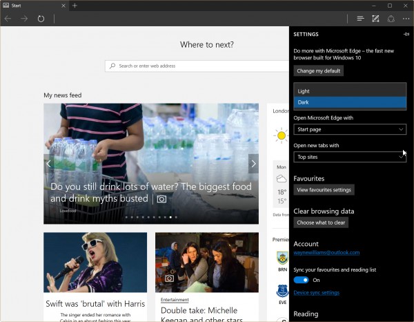 How to enable the dark theme in Microsoft Edge