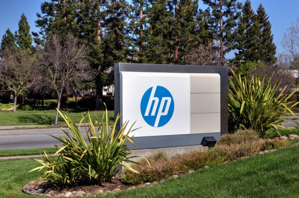 HP logo sign