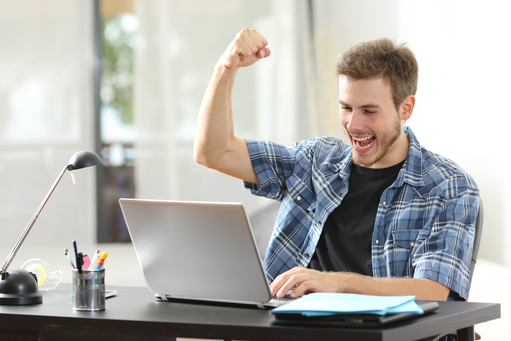 people using computers at work