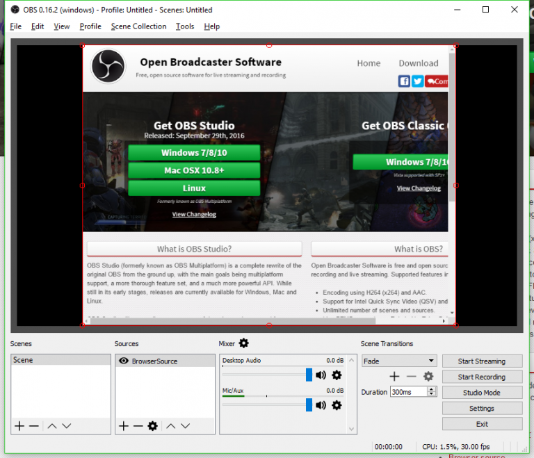 obs studio for pc