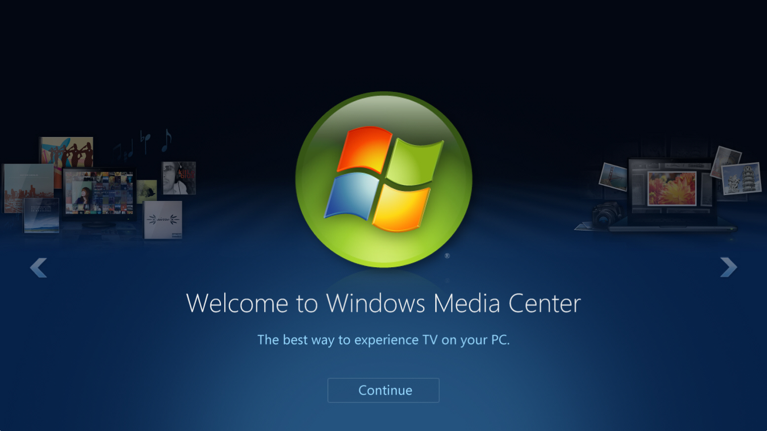 how to setup windows media center