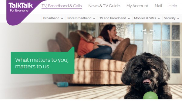 TalkTalk website