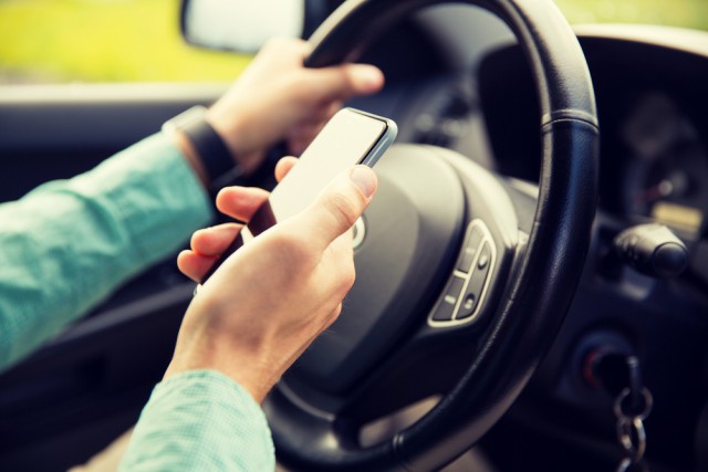 Driver driving smartphone distraction