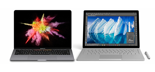 Apple mac pro vs microsoft surface book 2 15