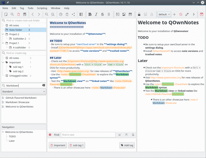 qownnotes and owncloud setup