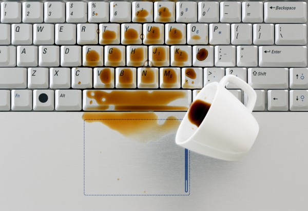 Spill coffee laptop keyboard