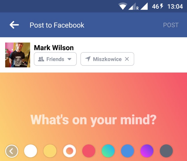 Facebook brings colored backgrounds to statuses | BetaNews