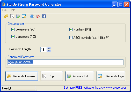 Create Strong Passwords And Software Keys With Sterjo Password