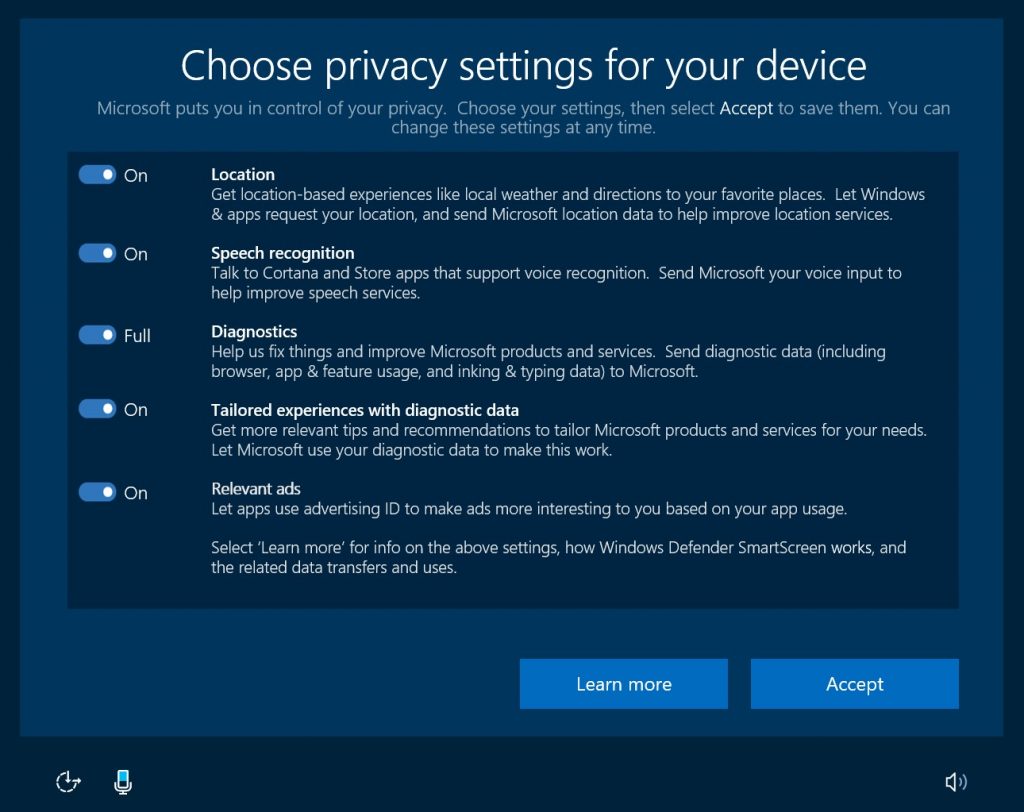 Win10 privacy