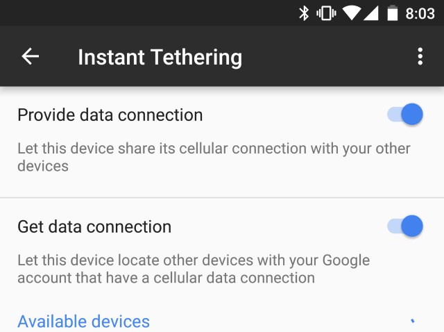 Instant-Tethering