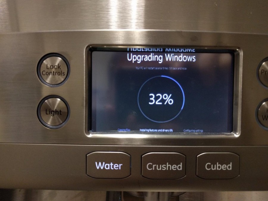 Windows 10 makes thirsty drinkers wait while it updates the fridge