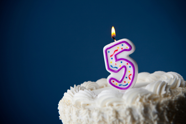 5th_Birthday_Cake_Candle_five