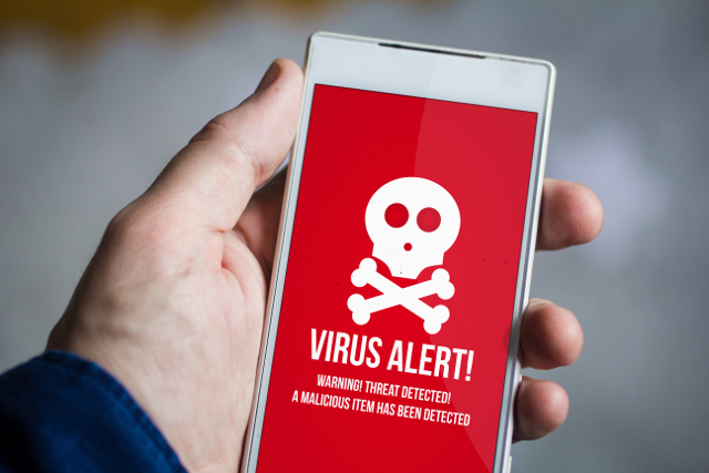Virus alert on Android phone
