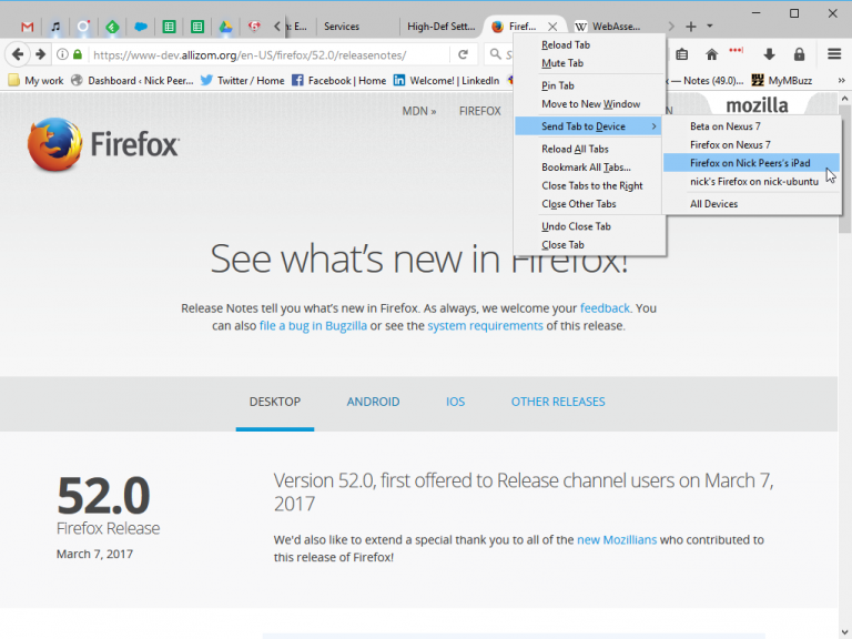 what is firefox version 52.8.1 esr