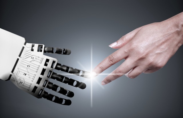 robot ai artificial intelligence human touch hands