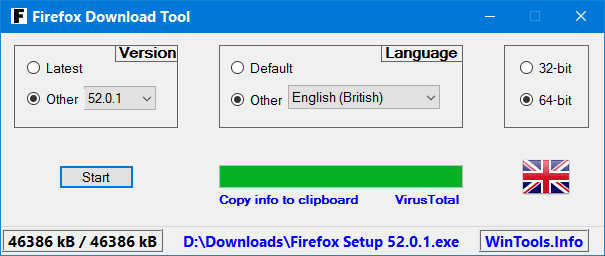 older version of firefox download