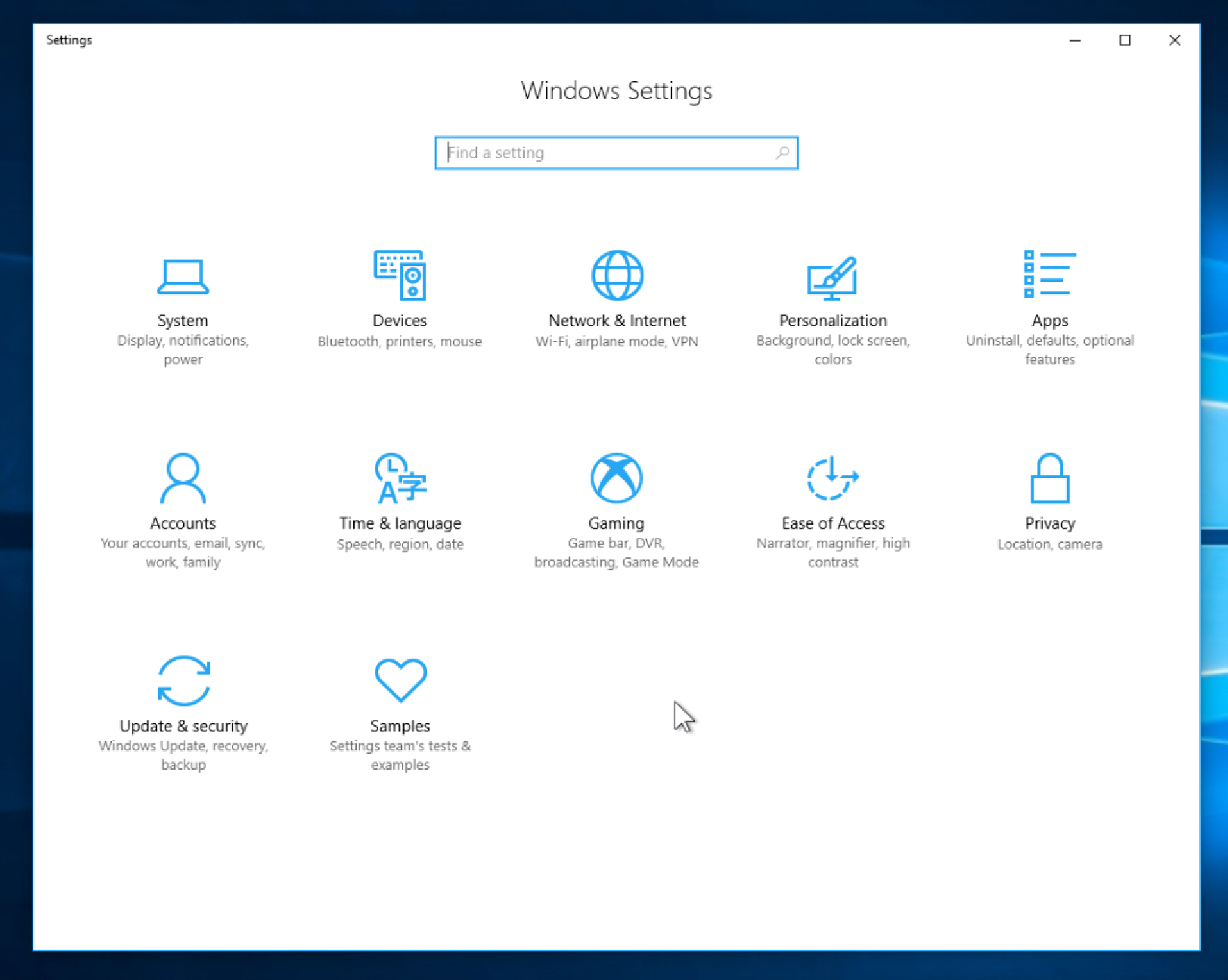 windows 10 ms settings display error