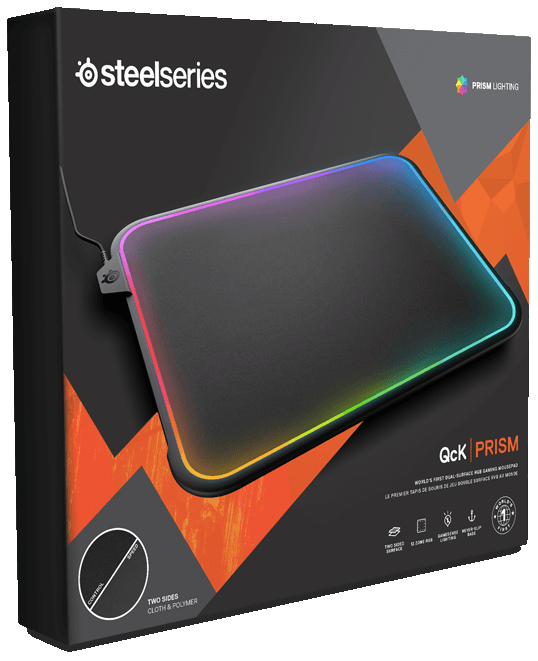 Steelseries QCK Prism Cloth Gaming Mouse Pad RGB LED Dual Surfaced Mouse  Mat Pad