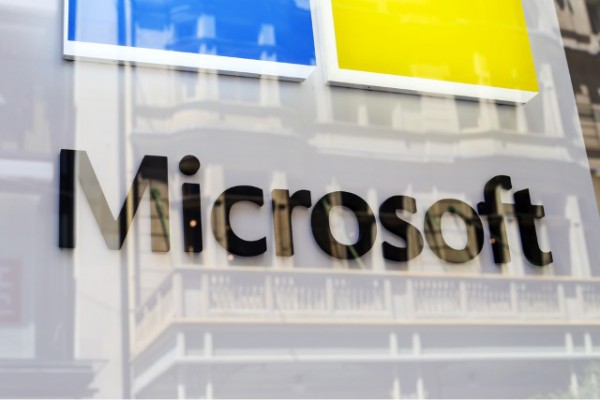 Schwarzes Microsoft Shop-Logo