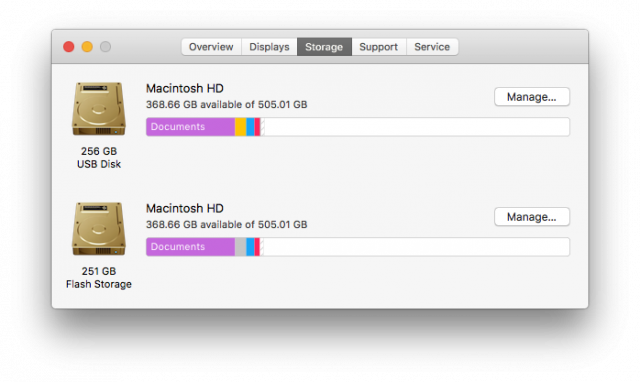 About this Mac Storage TarDisk