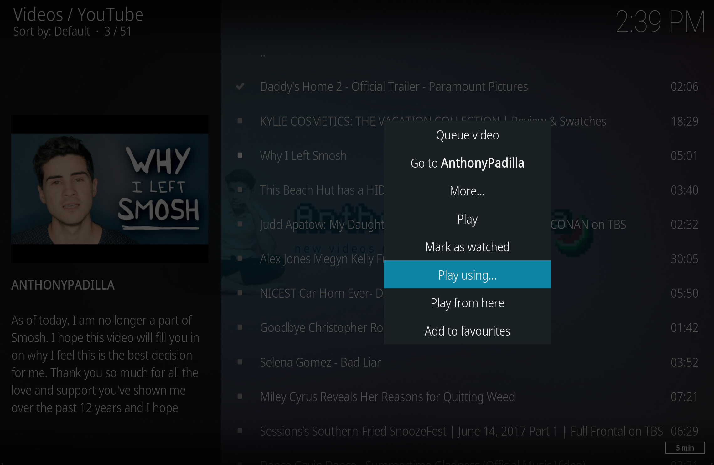 bluray plays kodi addon