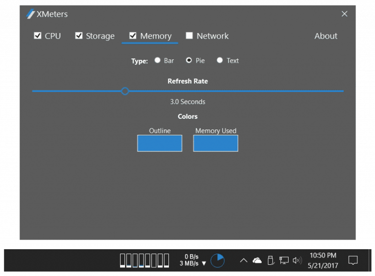 ubuntu system monitor on taskbar