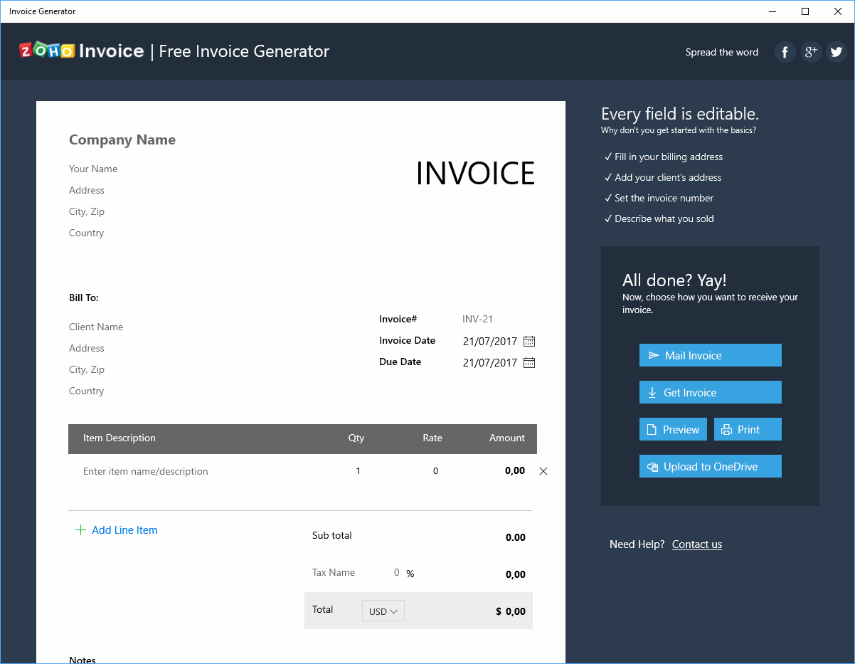 app to make invoices