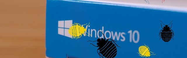 Windows 10 box with bugs