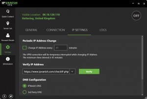 IPVanish settings