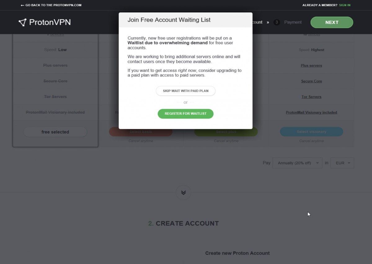 ProtonVPN Free 3.1.0 download the new for windows